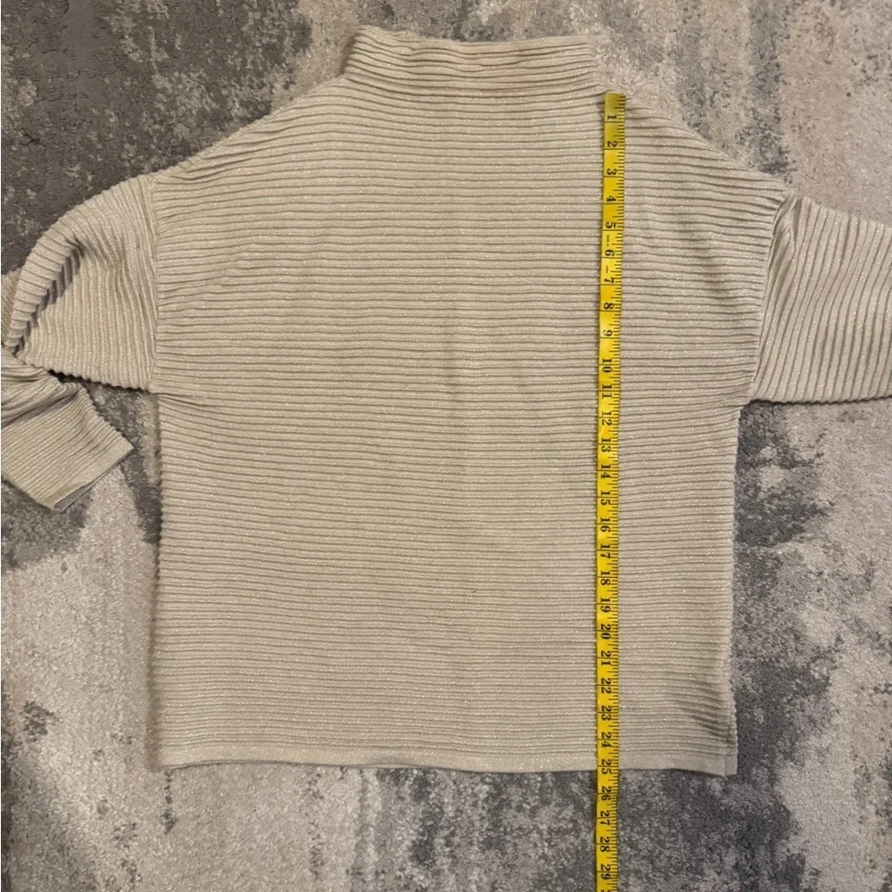 T Tahari Women’s Ribbed Turtleneck Sweater in Cream